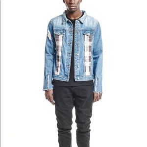 INEFFABLE Flannel Denim Jacket - Blue